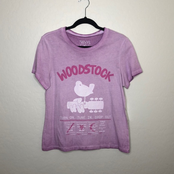 The Vinyl Icons Woodstock Ticket T-Shirt Cotton - Picture 1 of 8